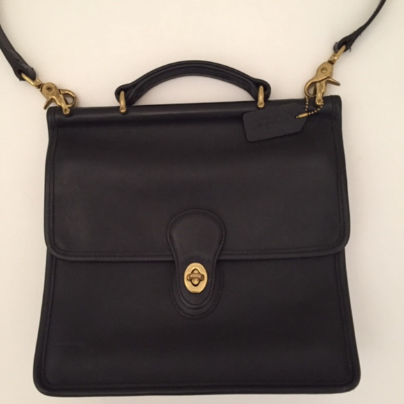 Coach Handbags - Coach Willis Black Leather Bag# 9927- Vintage EUC